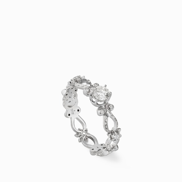 Gucci Flora 18k solitaire ring