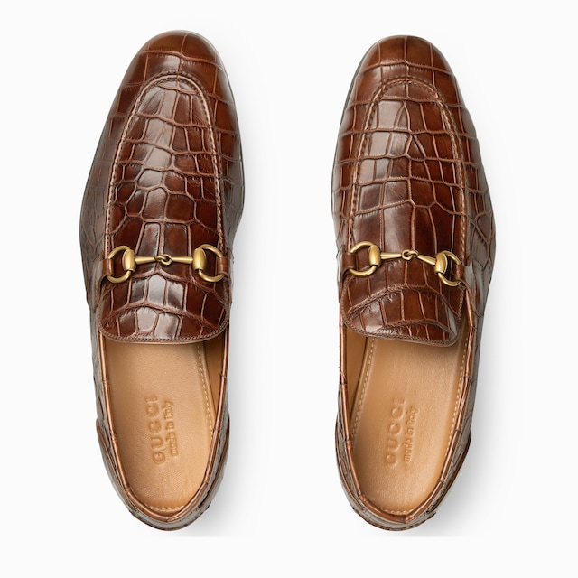 Men's Gucci Jordaan crocodile loafer