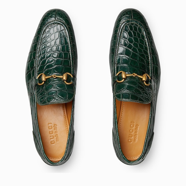 Men's Gucci Jordaan crocodile loafer