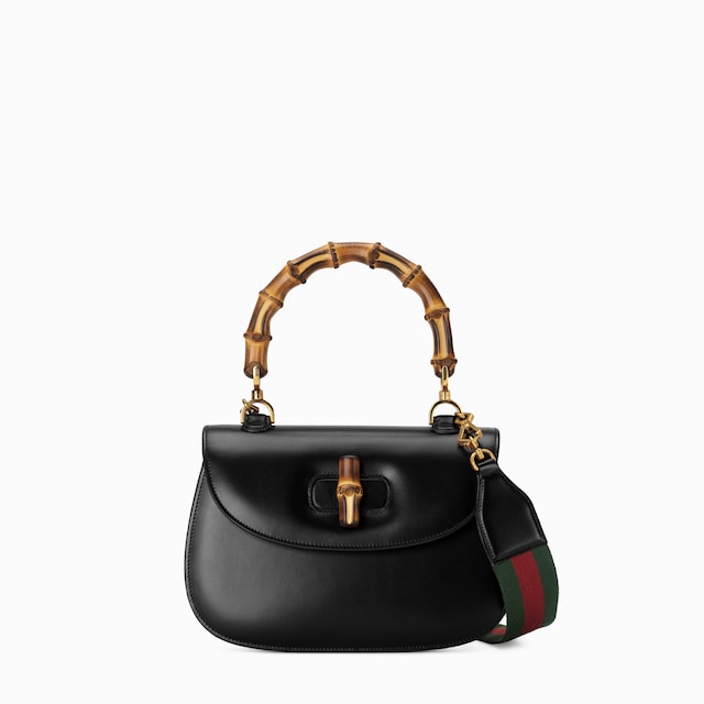 Gucci Bamboo 1947系列中号竹节手袋