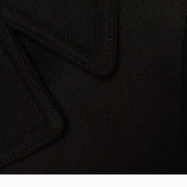 Double G embroidery wool coat