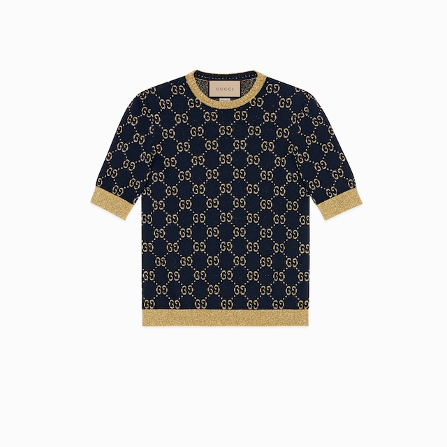 GG cotton lamé top