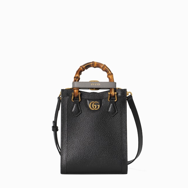 グッチ カバン ブラウン バッグ GUCCI グッチ ダイアナ〕ミニ トートバッグブラウン レザー | GUCCI公式
