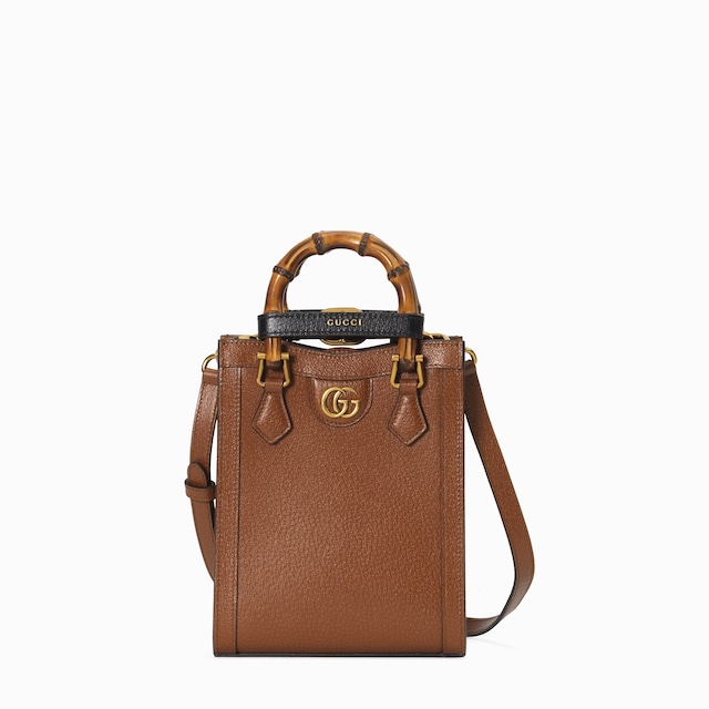【GUCCI 】グッチ GGダイアナミニ トートバッグ グッチ ダイアナ〕ミニ トートバッグブラック レザー | GUCCI公式