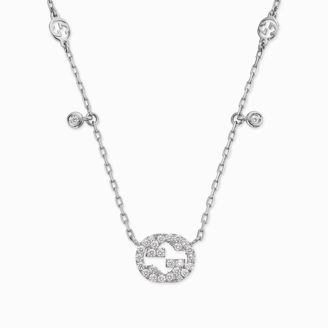 Collana Gucci Interlocking con diamanti