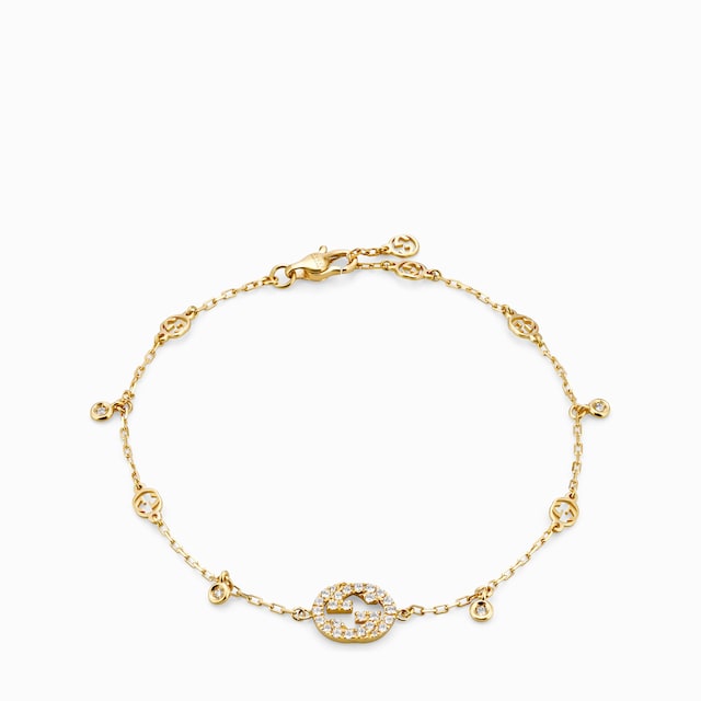 グッチ インターロッキング〕18K チェーン ブレスレット18K
