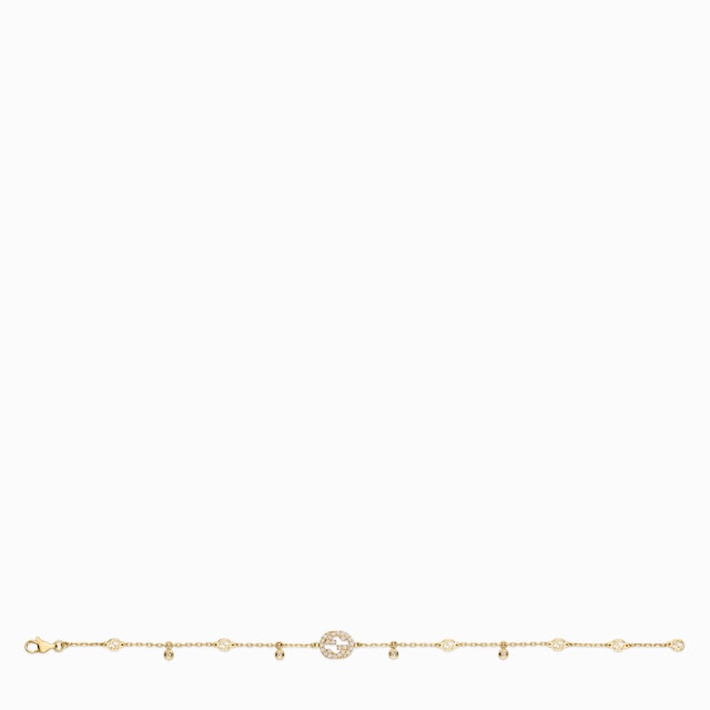 سوار Gucci Interlocking مرصّع بالألماس