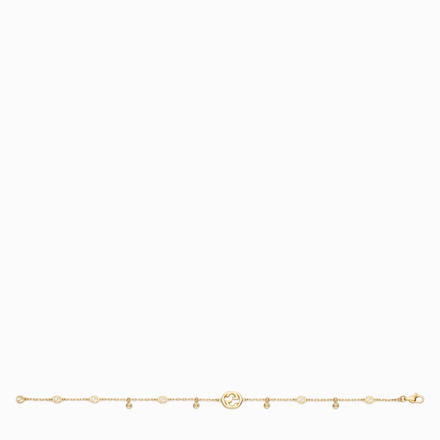 سوار Gucci Interlocking مرصّع بالألماس