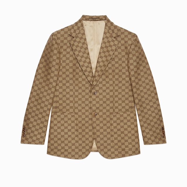 Veste élégante en toile en mélange de lin GG
