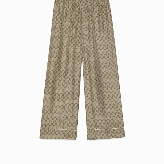GG Supreme print silk trouser