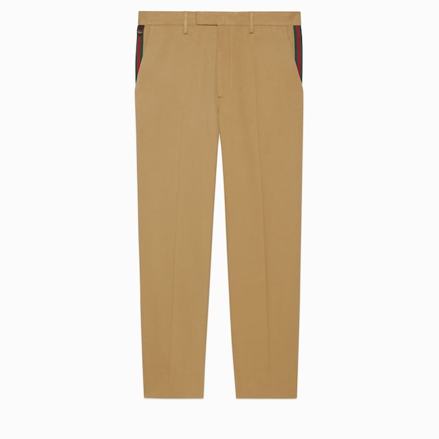 Cotton ankle pant with Web