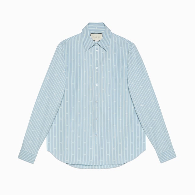 GG stripe fil coupé cotton shirt