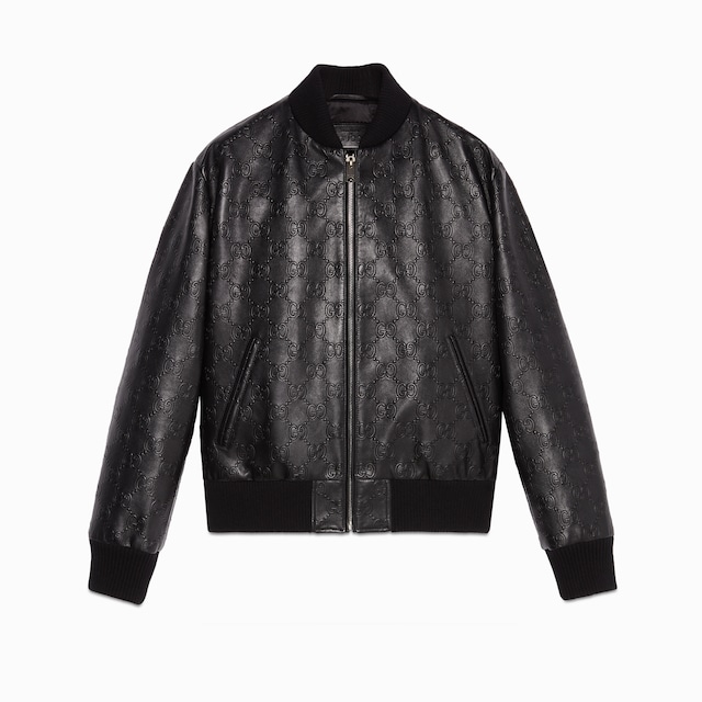 GUCCI グッチ　レザージャケット 楽天市場】グッチ GUCCI レザーボンバージャケット ライダース