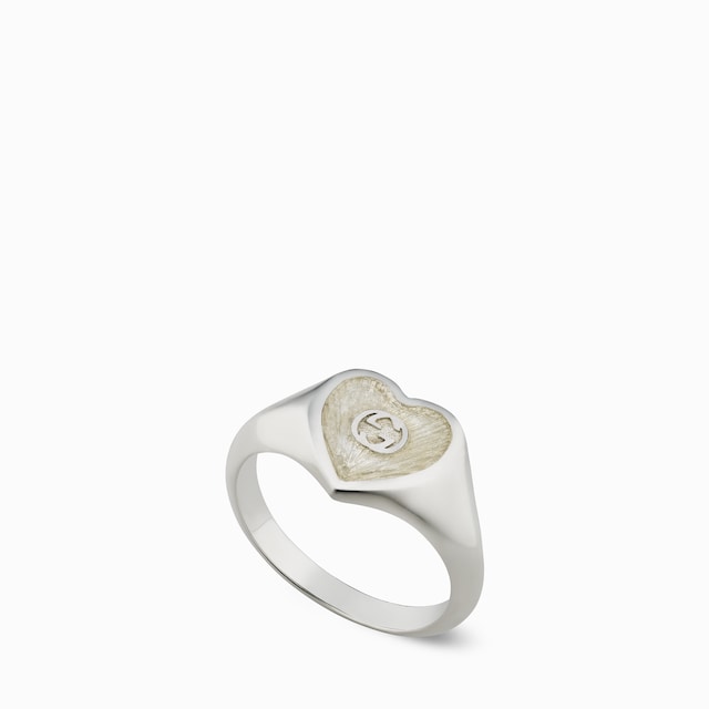 Gucci Heart ring with Interlocking G