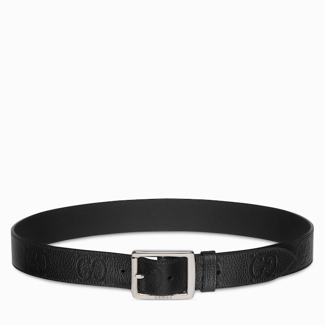 Ceinture en cuir GG jumbo effet caoutchouc
