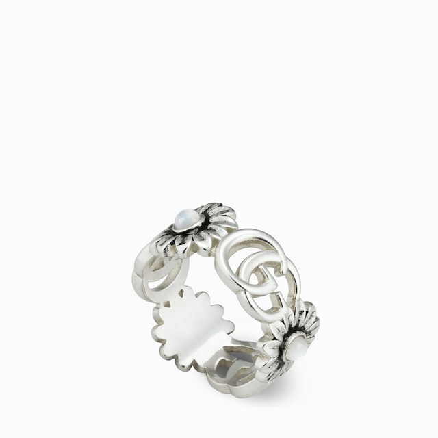GG Marmont mother of pearl ring