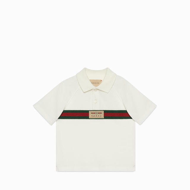 Baby cotton polo T-shirt with Web