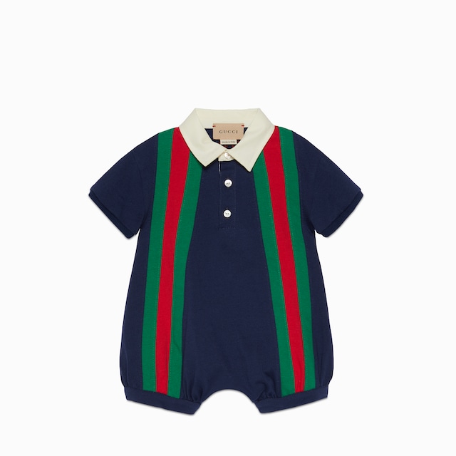 Baby cotton jersey one-piece with Web