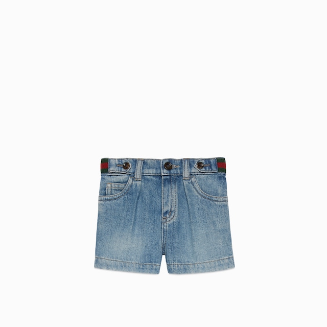Bermuda de denim para bebé