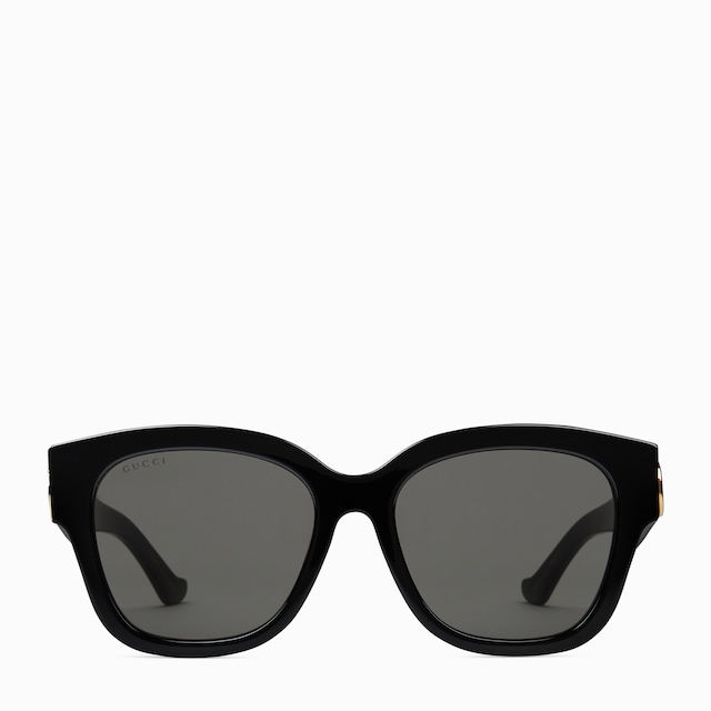 Low nose bridge fit sunglasses in black injection | GUCCI® SG