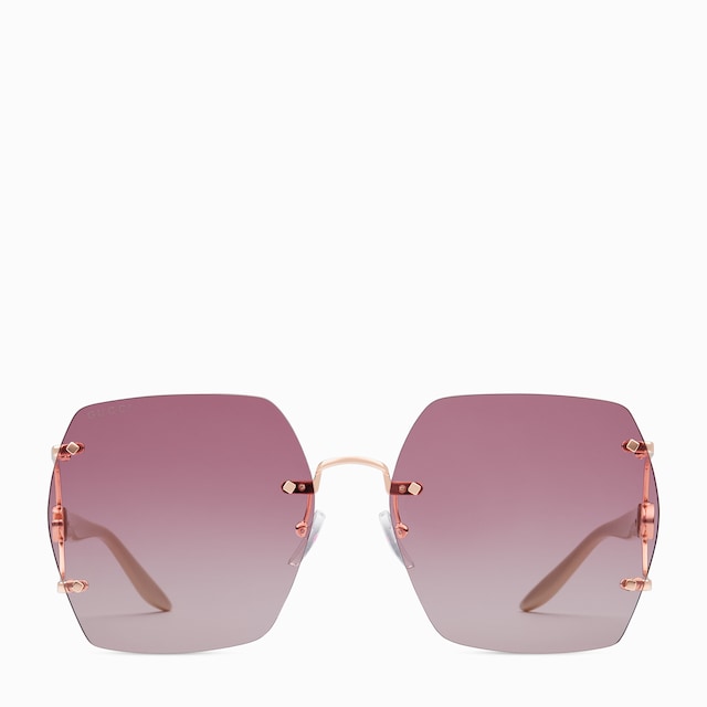 GUCCI sunglasses グラデーション サングラス　フレーム　ピンク Gucci GG0281SA Pink, Glitter, Gold Prescription Sunglasses