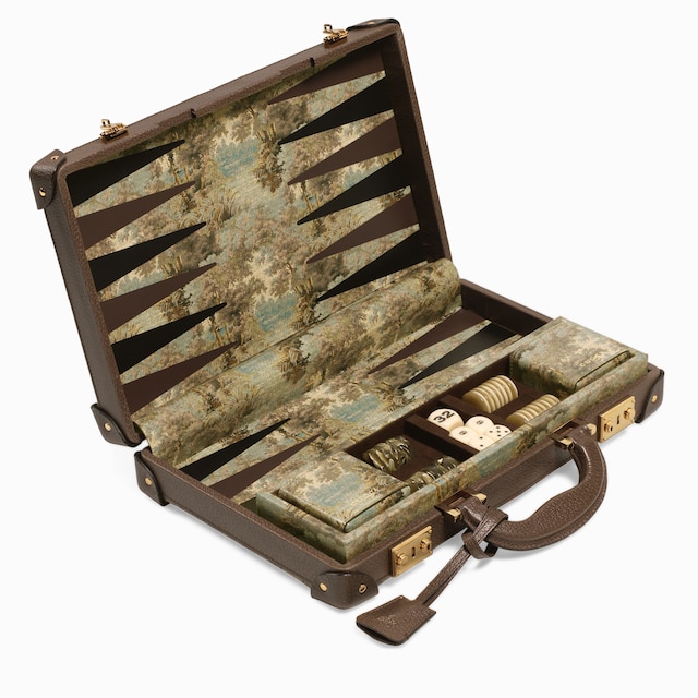 Conjunto con estampado decorativo de backgammon, tribanda Web y Doble G