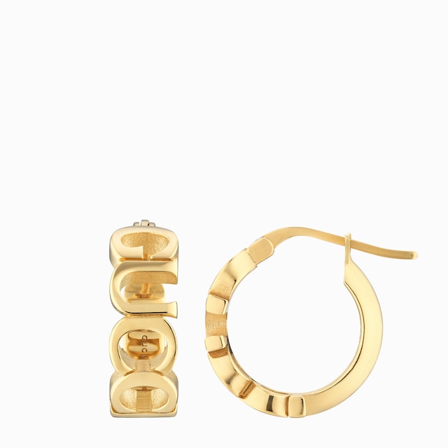'GUCCI' letter hoop earrings