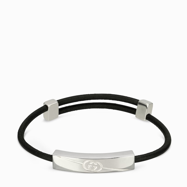 Diagonal Interlocking G bracelet in 925 sterling silver