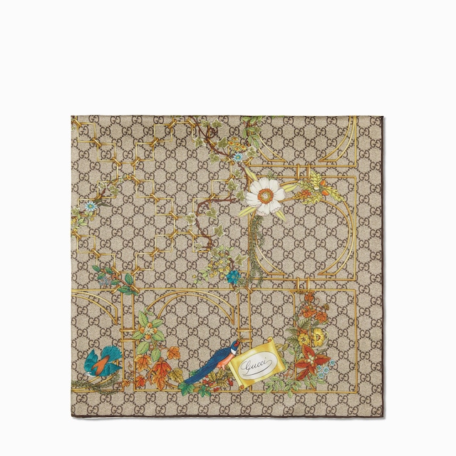 Pañuelo de sarga de seda con estampado