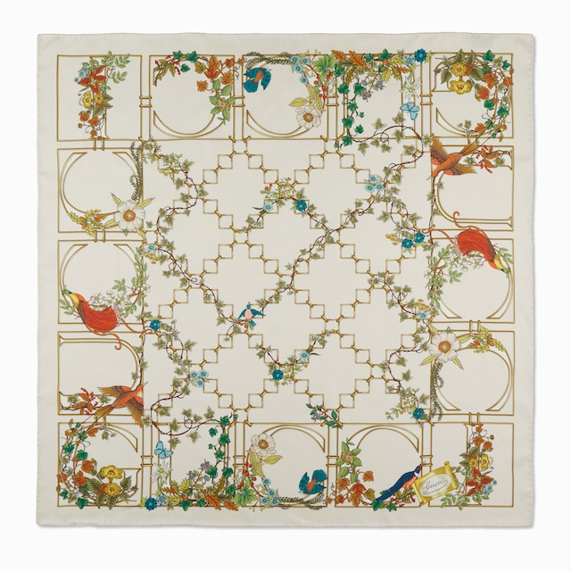 Printed silk twill carré