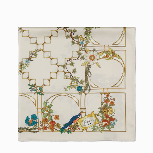 Printed silk twill carré