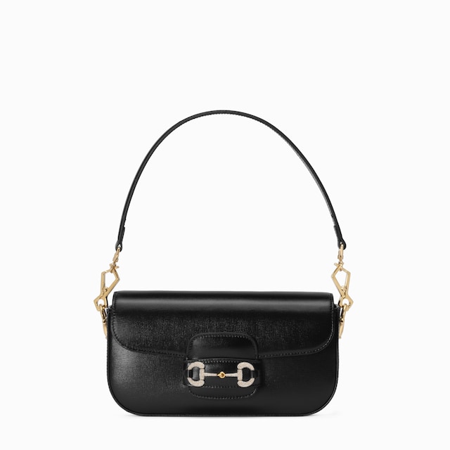 حقيبة الكتف Gucci Horsebit 1955 صغيرة الحجم ومزيّنة بالكريستال