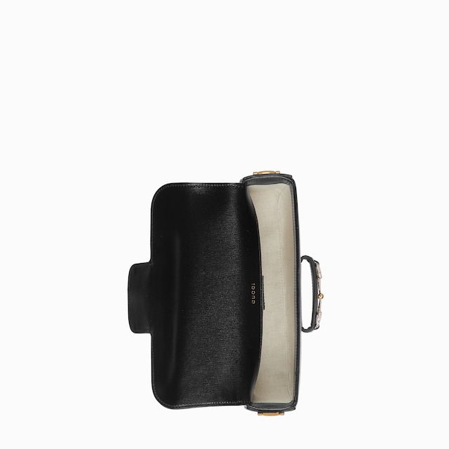 Borsa a spalla Gucci Horsebit 1955 misura piccola con cristalli