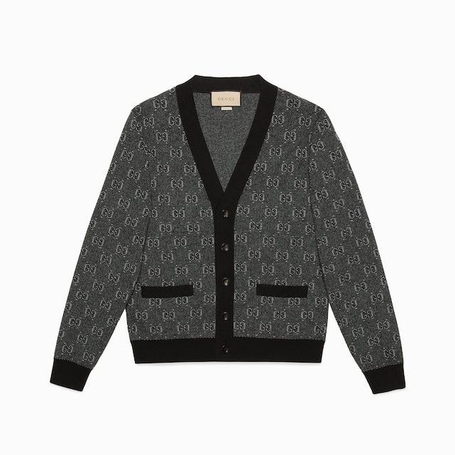 GG wool jacquard cardigan