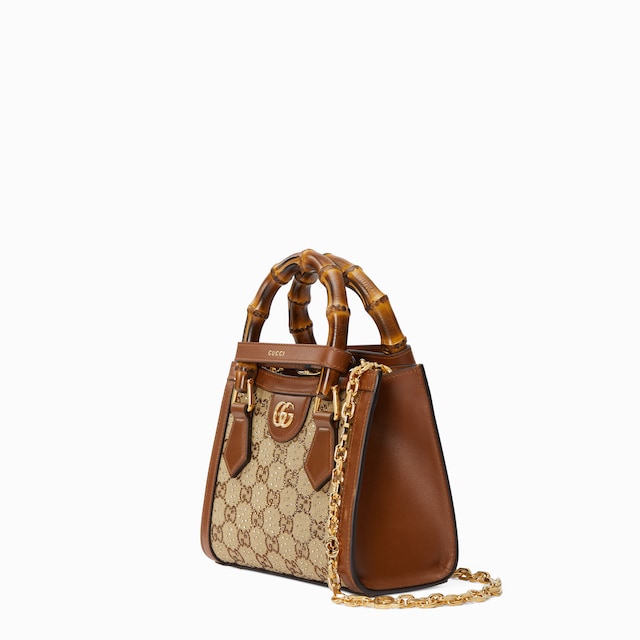 Gucci Diana crystals small tote bag