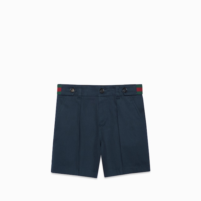 Children's GG cotton pants with Web in beige | GUCCI® US