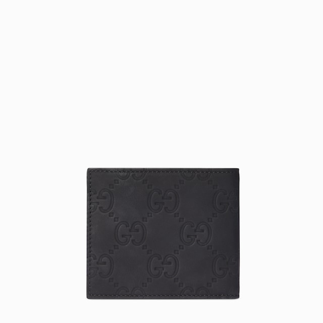 GG rubber-effect bi-fold wallet