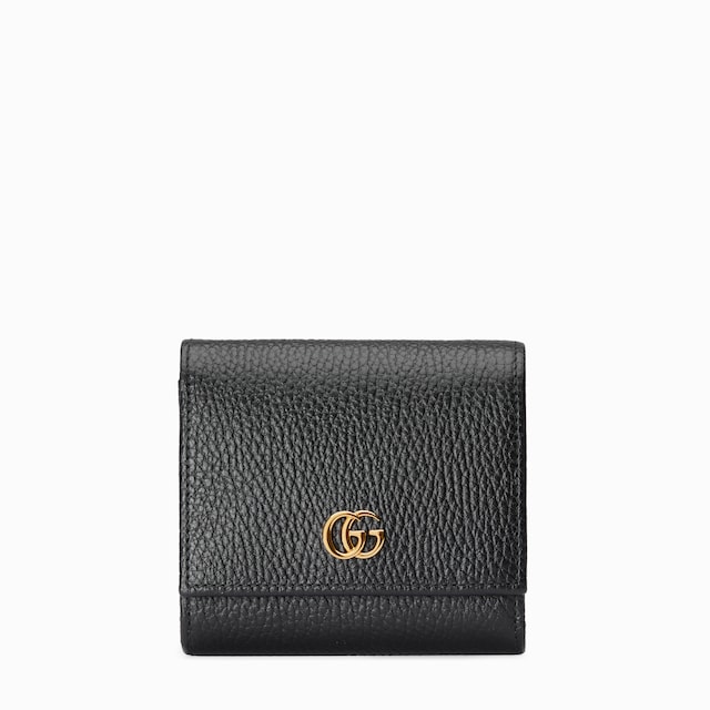 グッチ 日本限定 ダブルG 二つ折り財布 ブラック レザー | GUCCI公式
