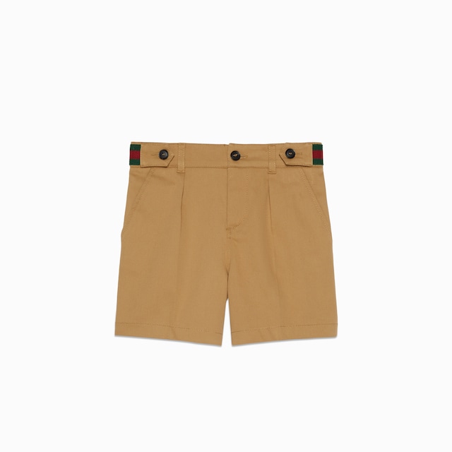 儿童饰织带弹力棉短裤