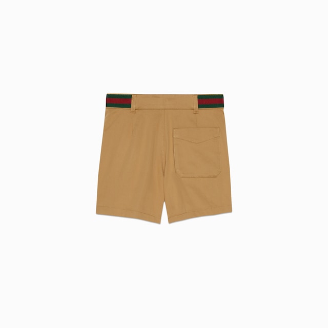 儿童饰织带弹力棉短裤