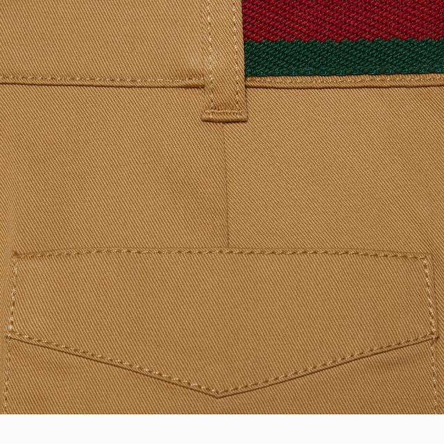 儿童饰织带弹力棉短裤