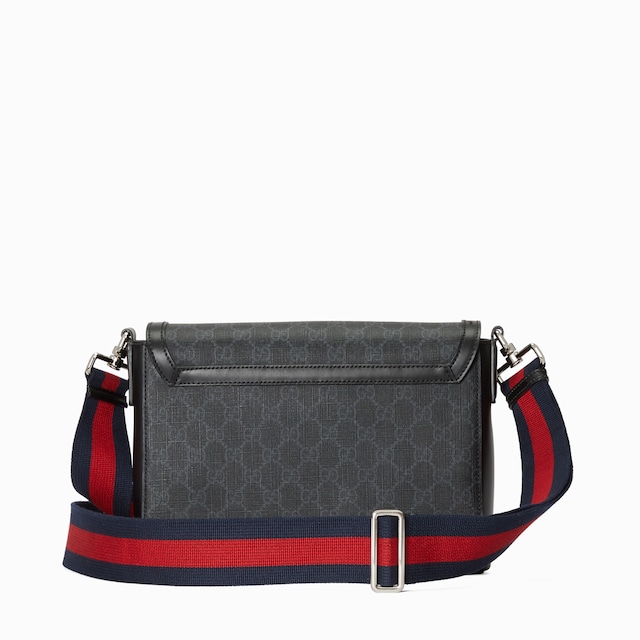 Bolsa cruzada mediana negra con GG