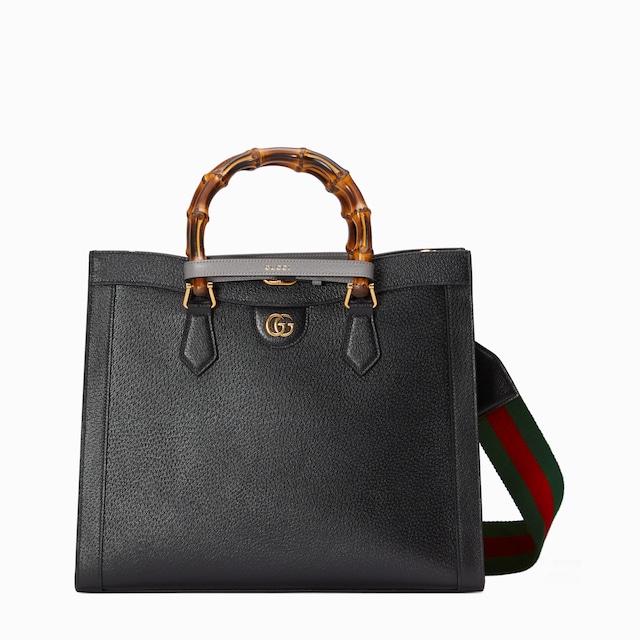 Gucci ブラウン トートバッグ GUCCI グッチ GGキャンバス レザーハンドバッグ トートバッグ