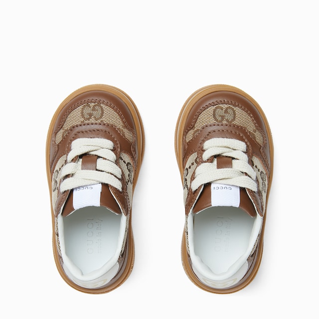 Sneaker con plateau in pelle