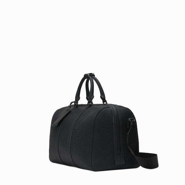 Rubber-effect medium duffle bag