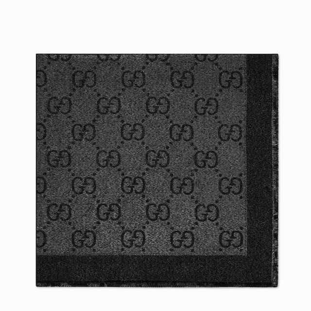 GG lamé jacquard shawl