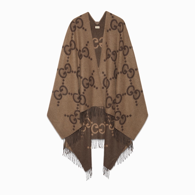 ★GUCCI ウールケープ　定価385,000円 ★ ウールカシミア ケープキャメル | GUCCI公式