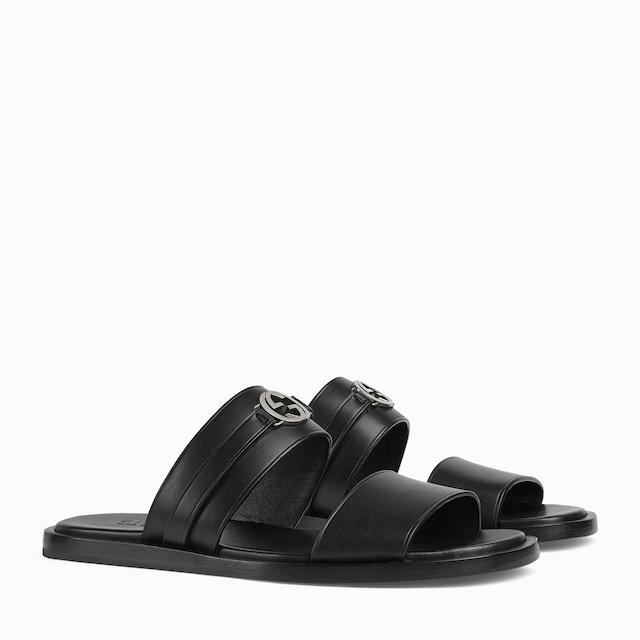 Men's sandal with Round Interlocking G