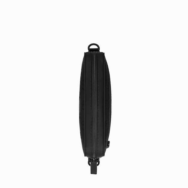 Rubber-effect small crossbody bag