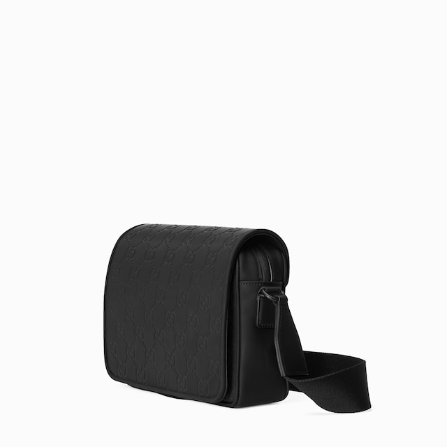 Rubber-effect medium messenger bag